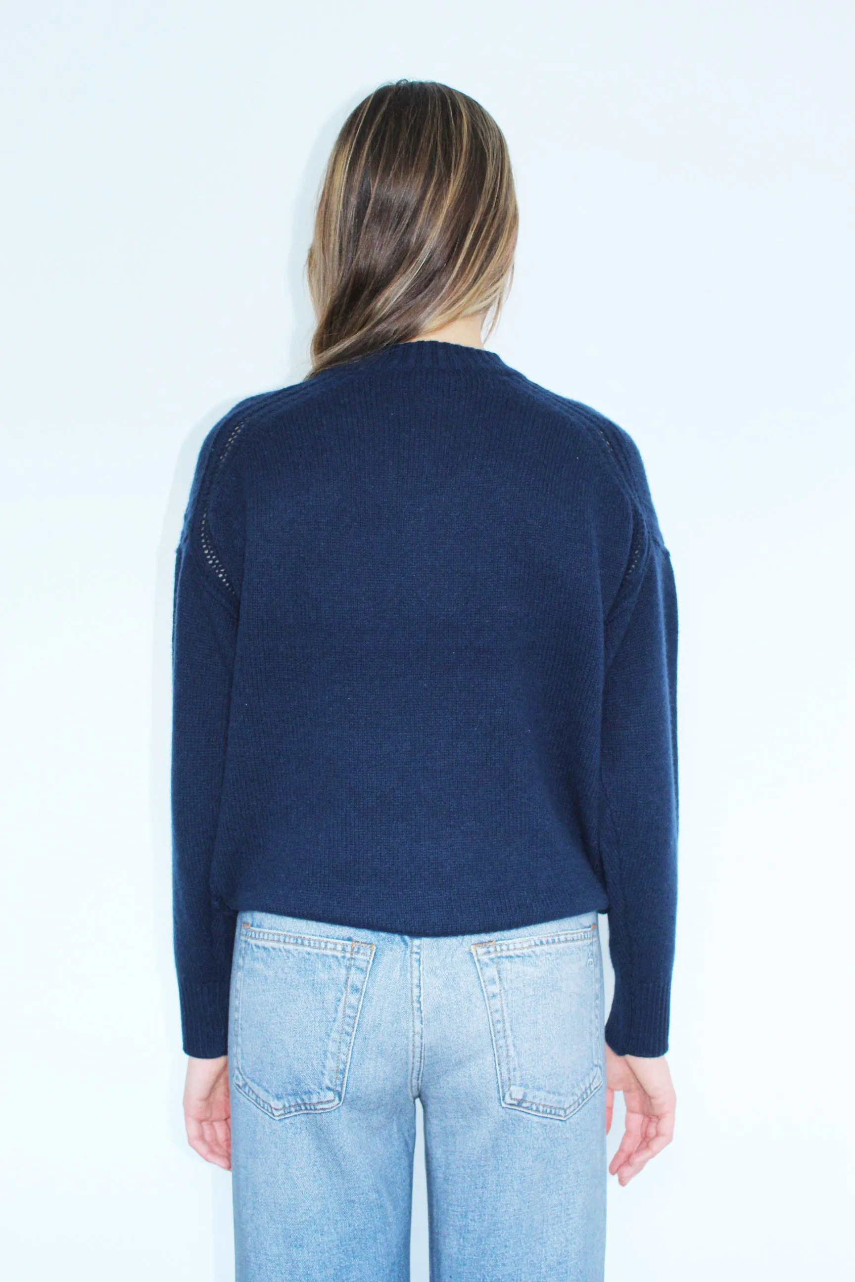 360 Hilda Mock Neck in Blue Depths