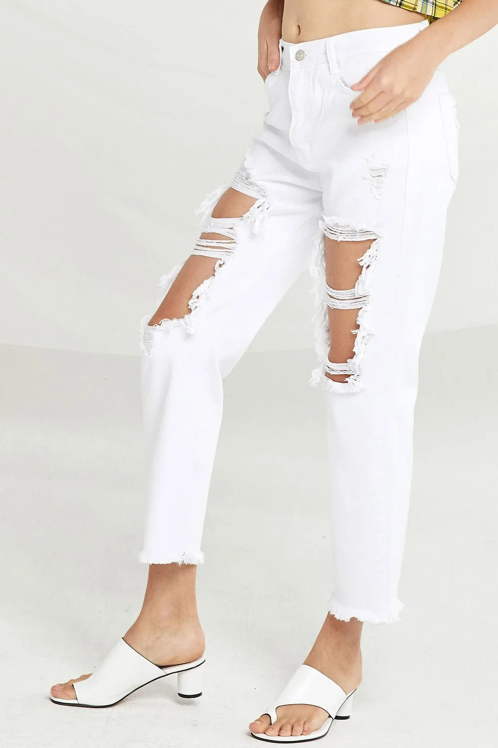 Amara Distressed Cutout Jeans