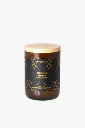 Amberesque Ebony Smoke 226g 50hr Candle in Amber Recycled Bottle