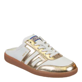 BACK 70 - EASTER in METALLIC GOLD Backless Sneakers