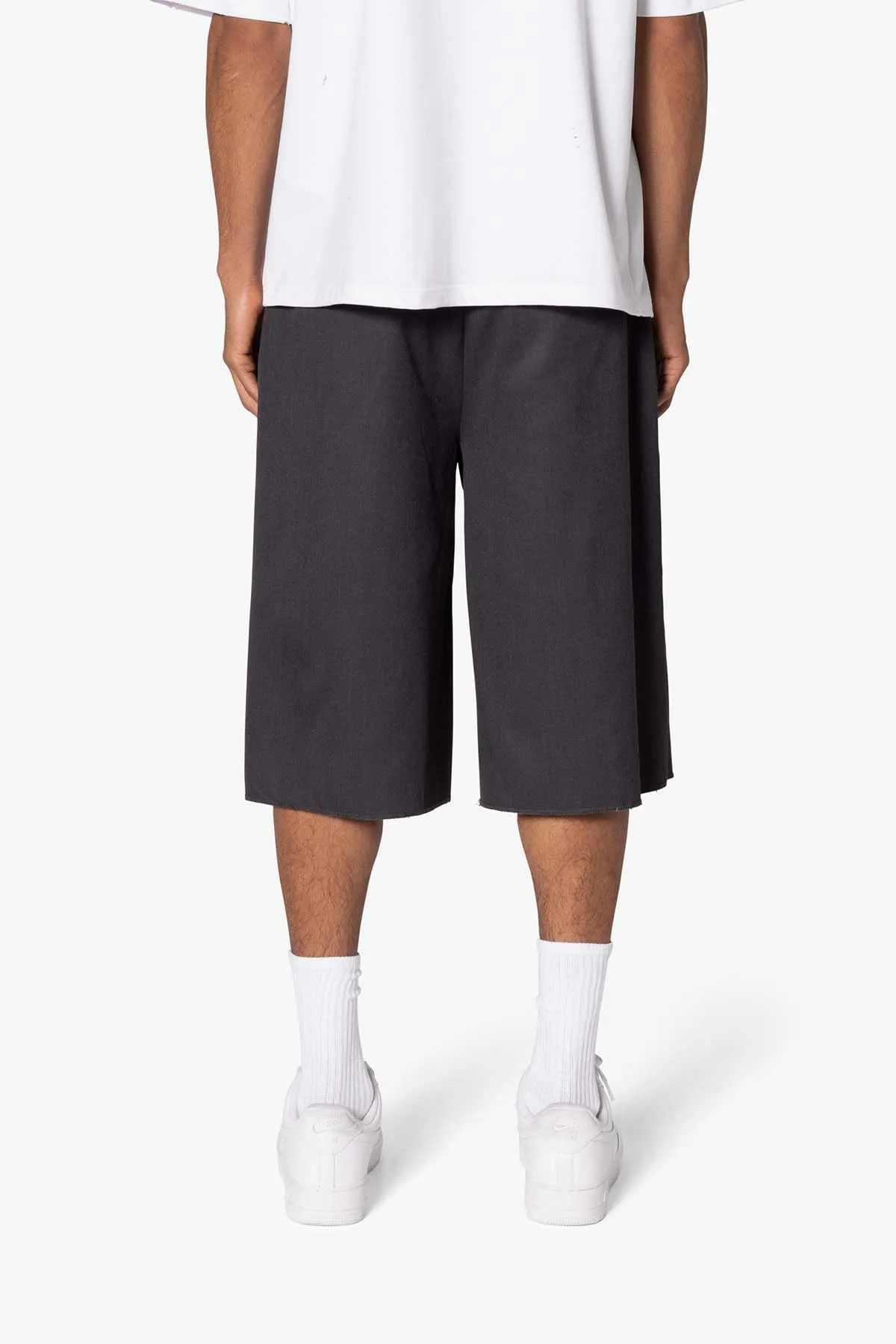 Baggy Pleated Shorts - Grey