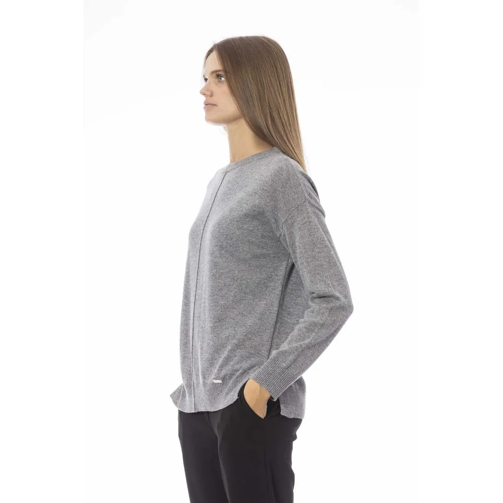 Baldinini Trend Gray Viscose Women Women's Sweater