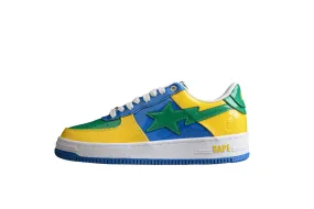 BAPE STA Low-Top Sneakers in Green, Blue, and Yellow