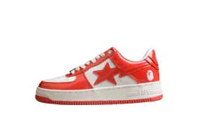 BAPE STA Low-Top Sneakers in Red and White