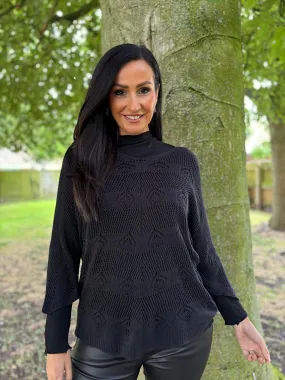 Black Diamond Knit Top Leigh