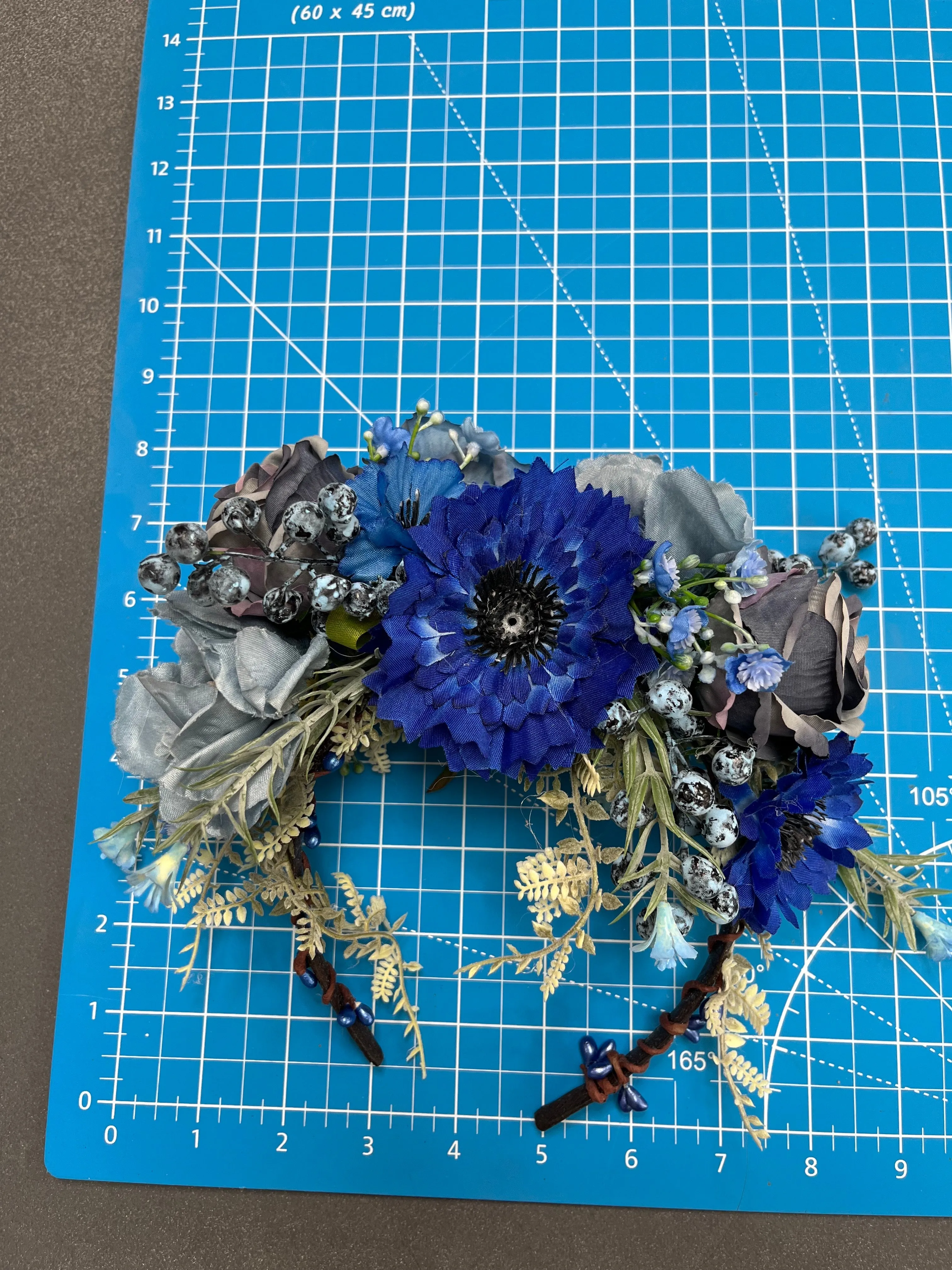 Blue two sided headband