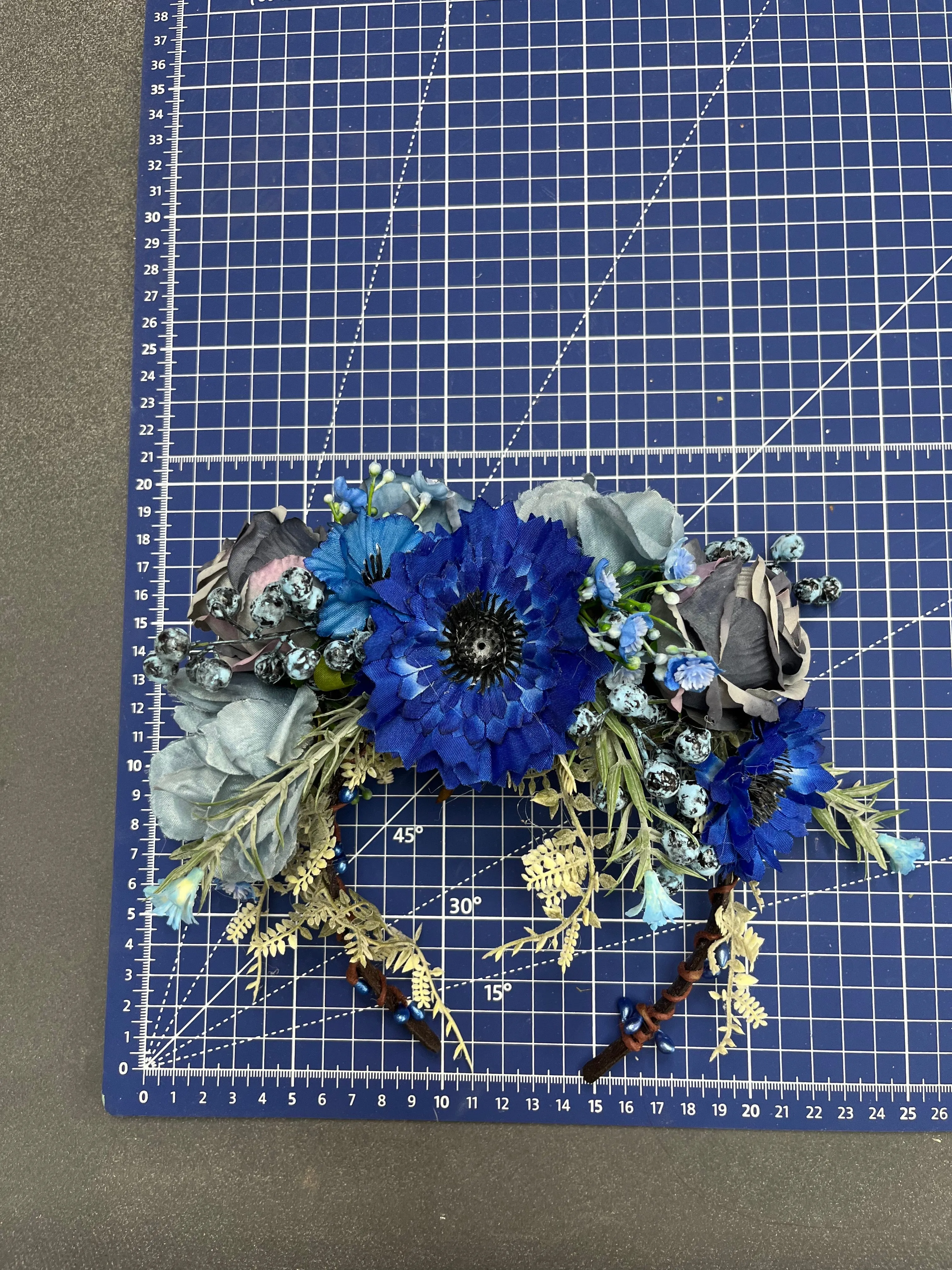 Blue two sided headband