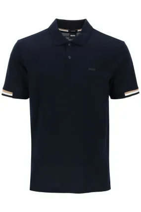 Boss Men's Parlay Polo Shirt With Stripe Detail