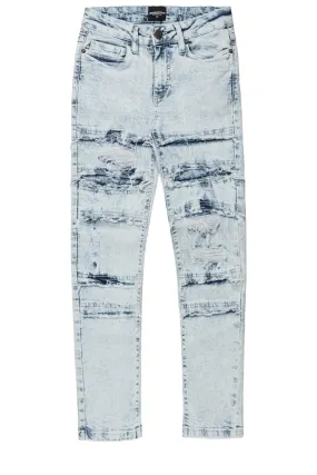 Boys Bolko Bleach Frayed Slim Fit Jean