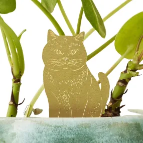 Brass Plant Pet Accessory: Cat