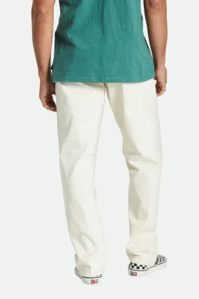 BRIXTON CHOICE CHINO RELAXED PANT - WHITECAP