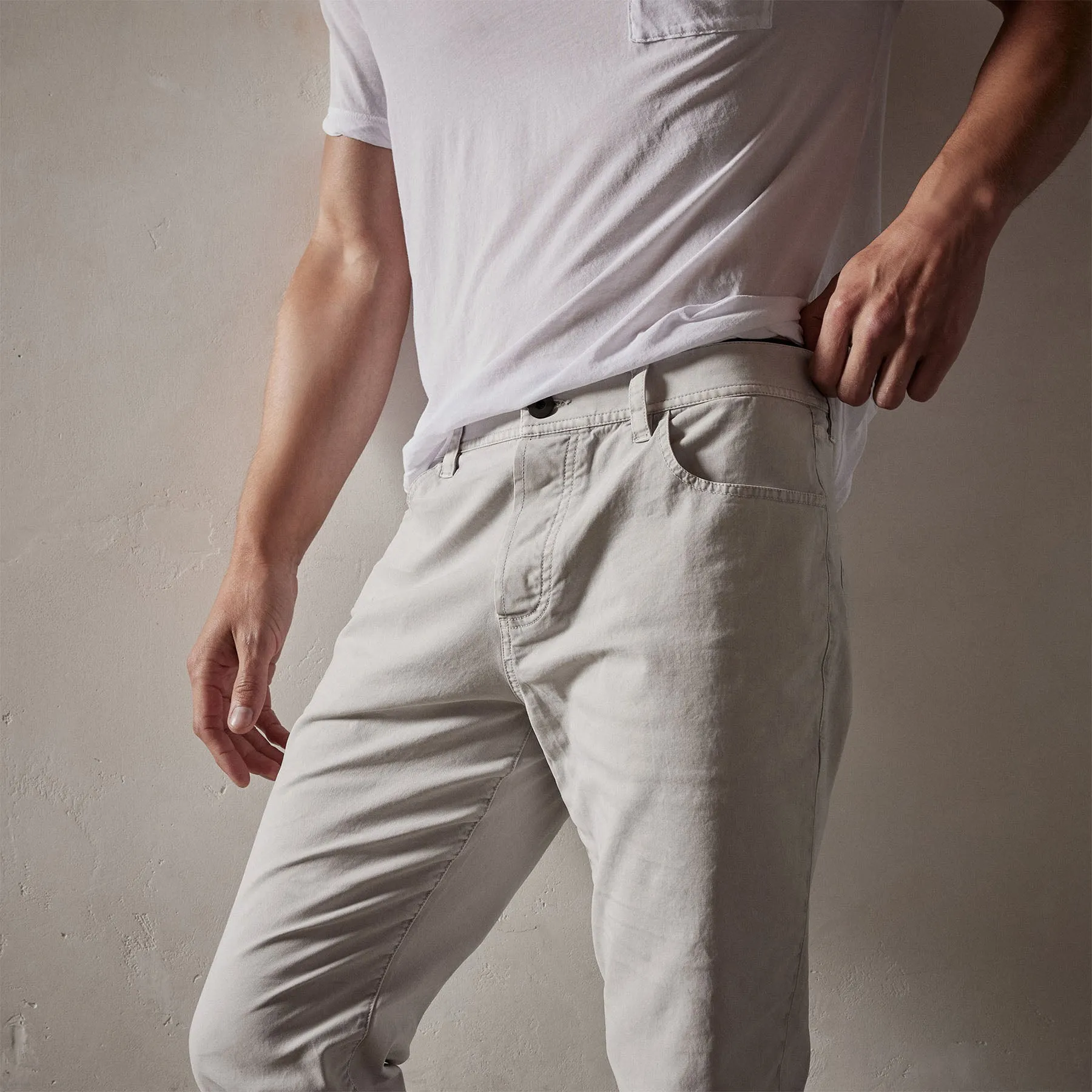 Brushed Twill 5 Pocket Pant - Salt Pigment