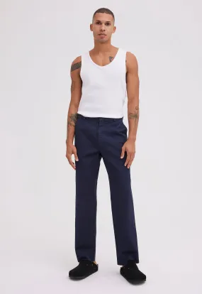 Cast Cotton Twill Pant - Navy