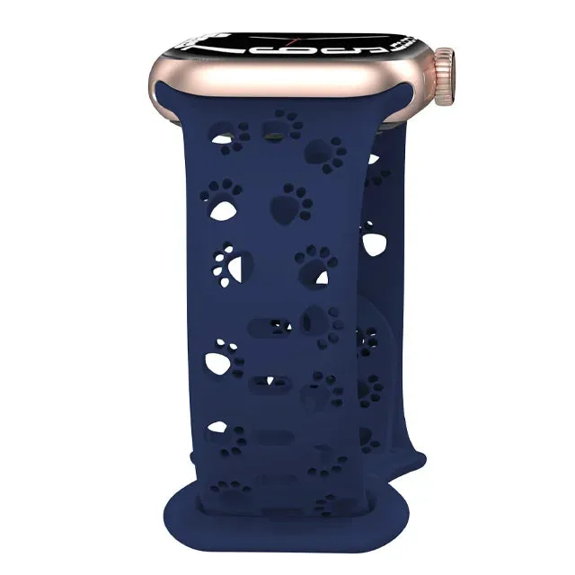 Cat Paw Print Silicone Strap for Apple Watch