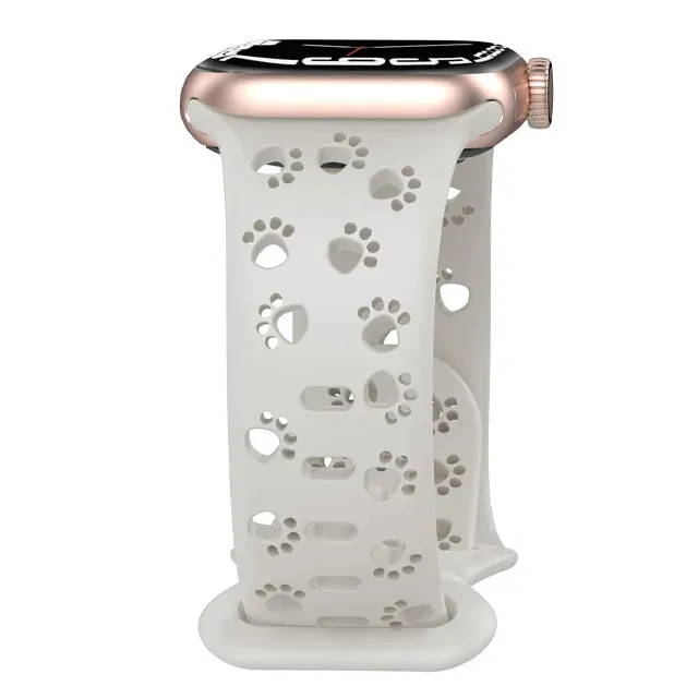 Cat Paw Print Silicone Strap for Apple Watch