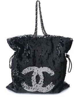 Chanel 2008 Limited XL Summer Nights Reversible Sequin Tote Bag