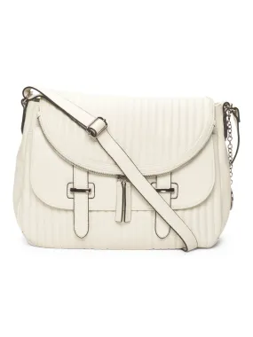 CHARLES JOURDAN Leather Kane Crossbody - Bone color