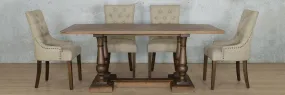 Charlotte Wood Top & Duchess 6 Seater Dining Set