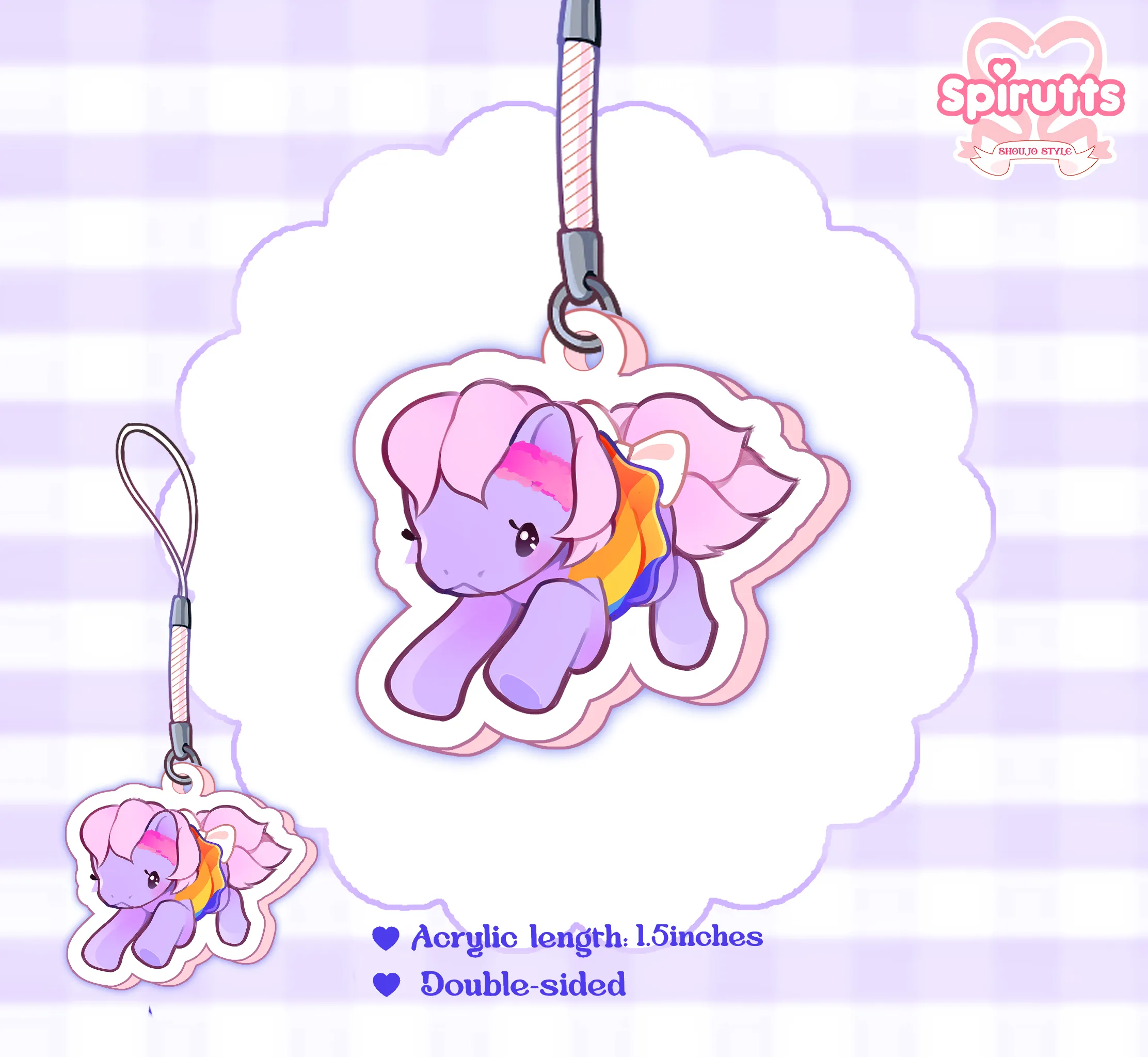 CHIBI CHARMS COLLECTION - Lickety Split! - Double-sided acrylic/phone-strap