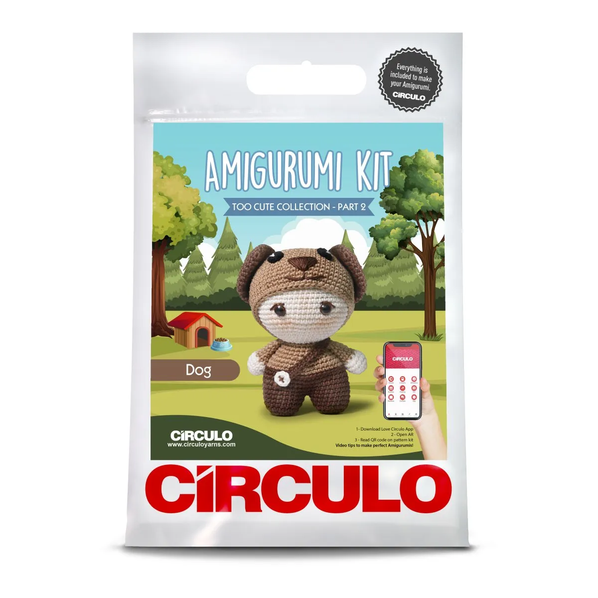 Circulo Amigurumi Too Cute 2 Collection Kit, Dog 02 430099-02