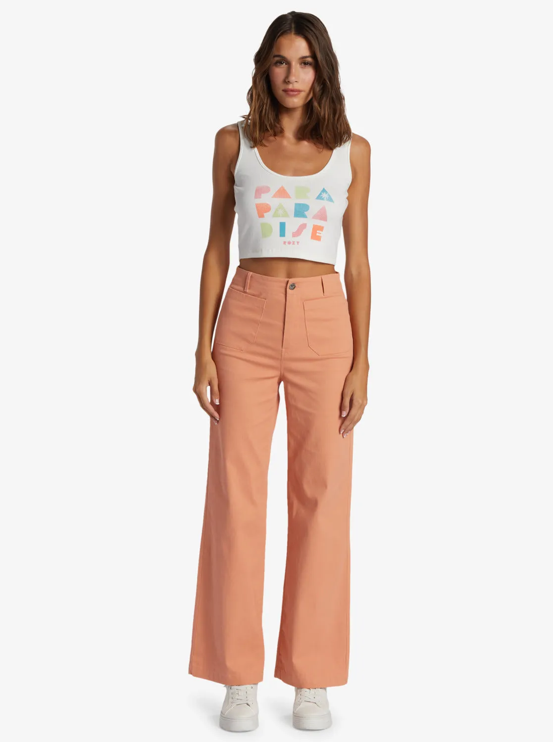 Coastal Cruiser Wide Leg Pants - Dusty Coral