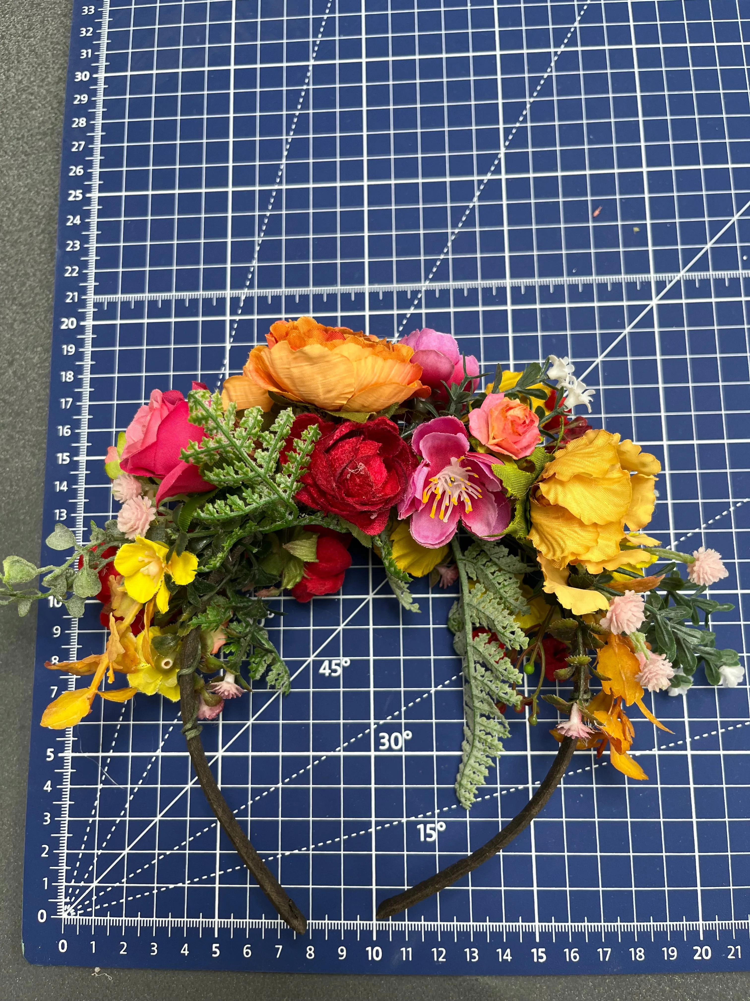 Colourful flower Frida Kahlo hair crown