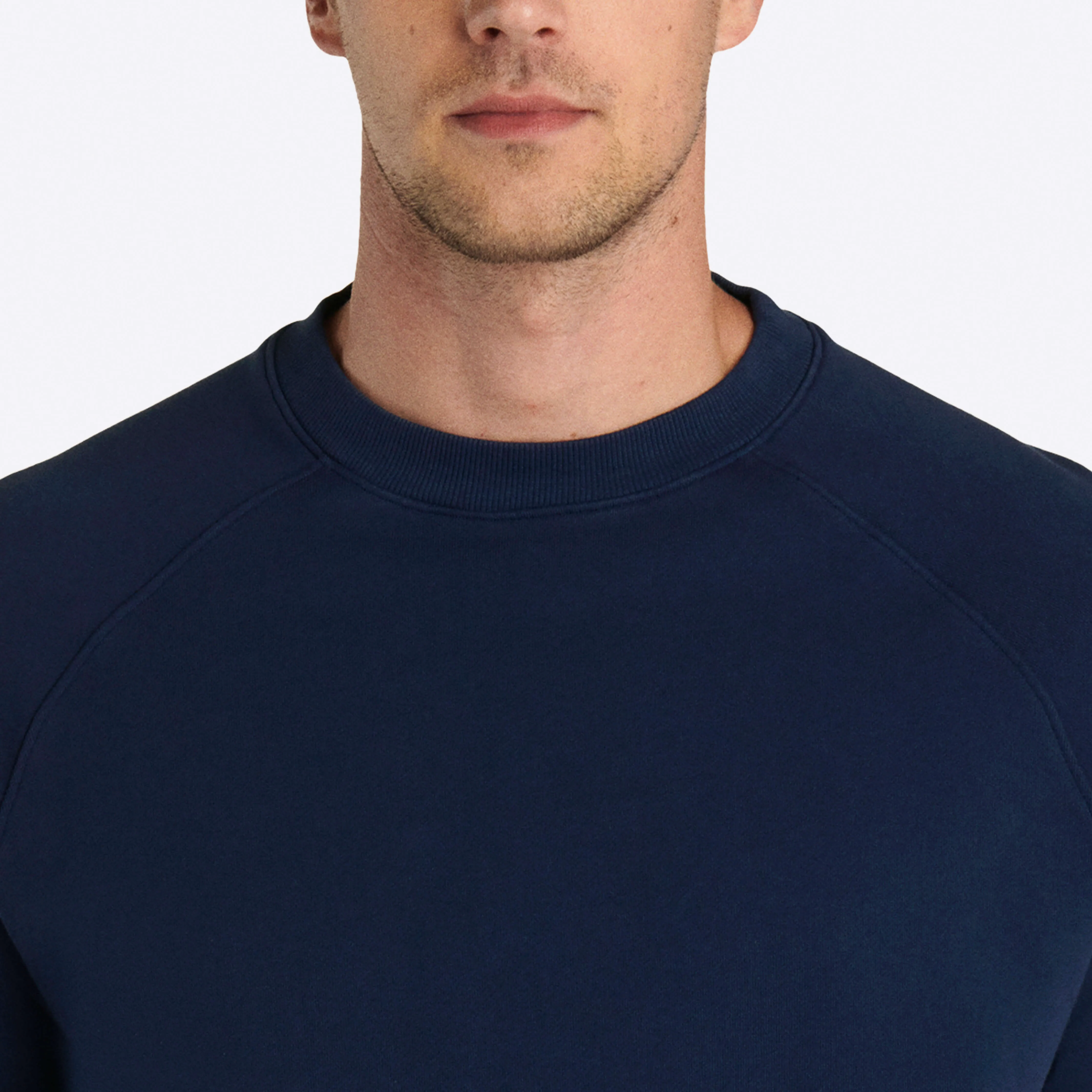 COMFORT Solid Long Sleeve Crew Neck Pullover