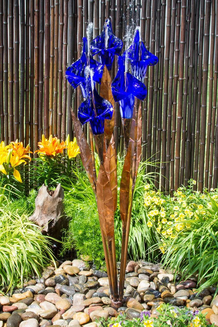 Copper Fountain Kit - Blue Iris Flower