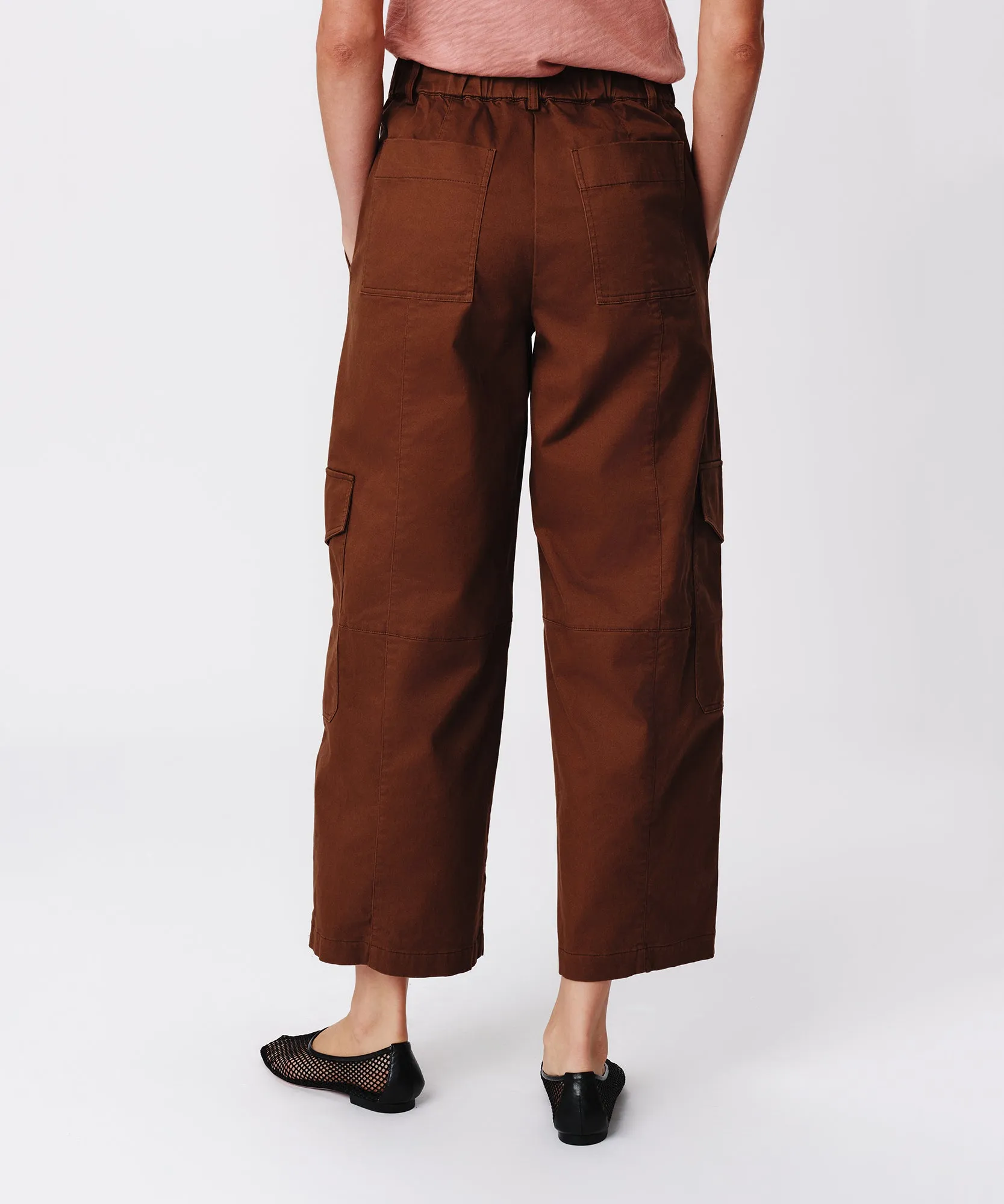 Cotton Twill Cargo Pant - Pecan Brown