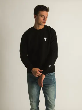 CROOKS & CASTLES CORE ESSENTIALS EMBROIDERED CREW  - CLEARANCE