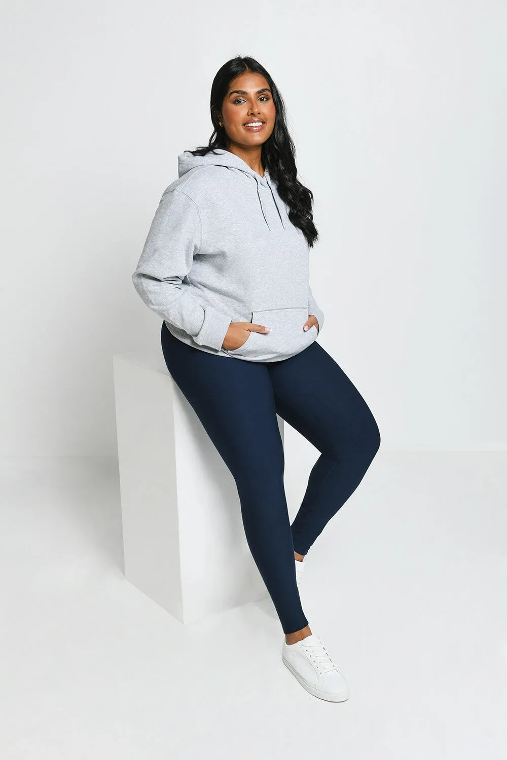 Curve Winter Everyday High Waisted Leggings - Navy