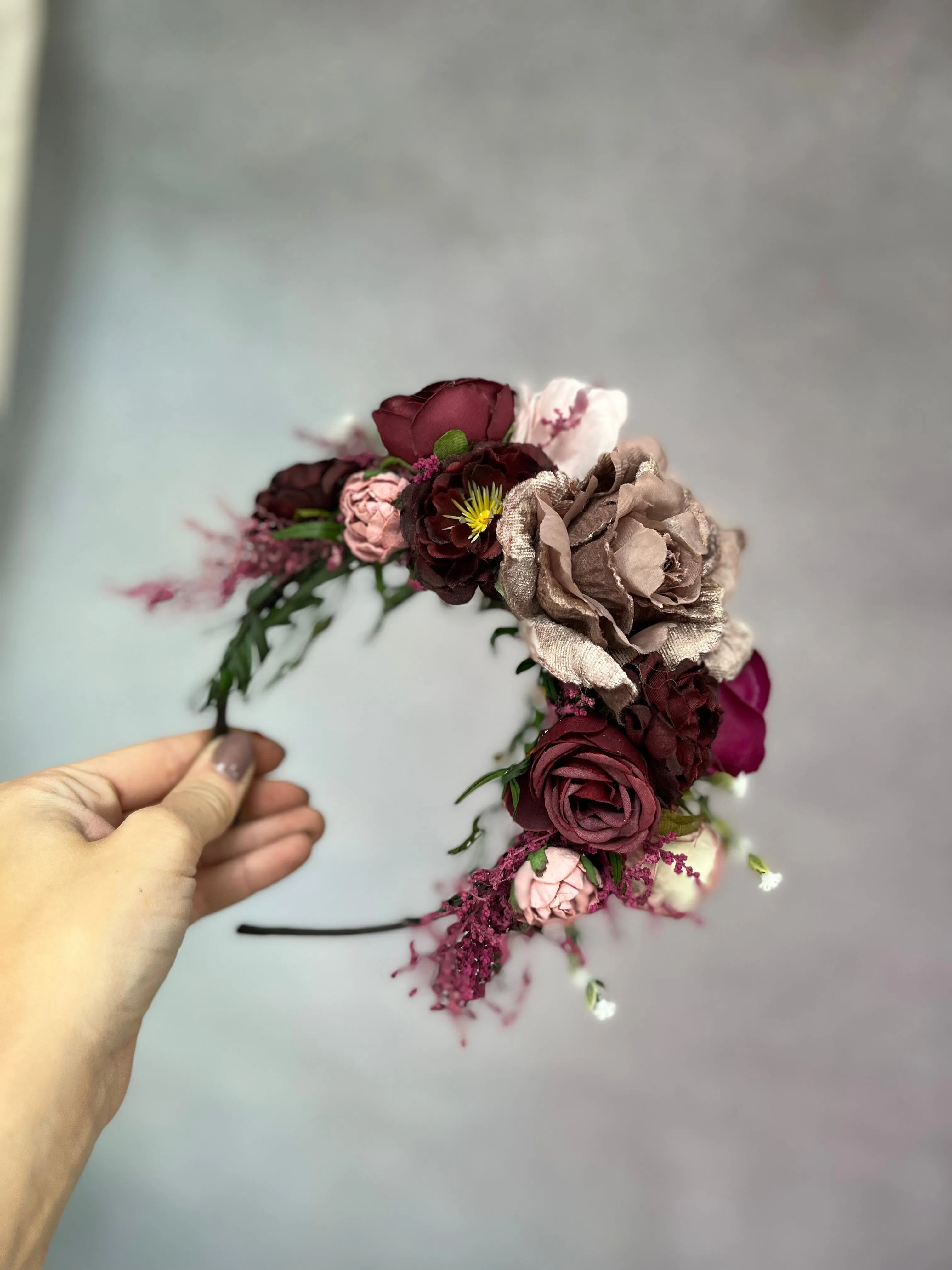 Dusty pink Frida Kahlo headband