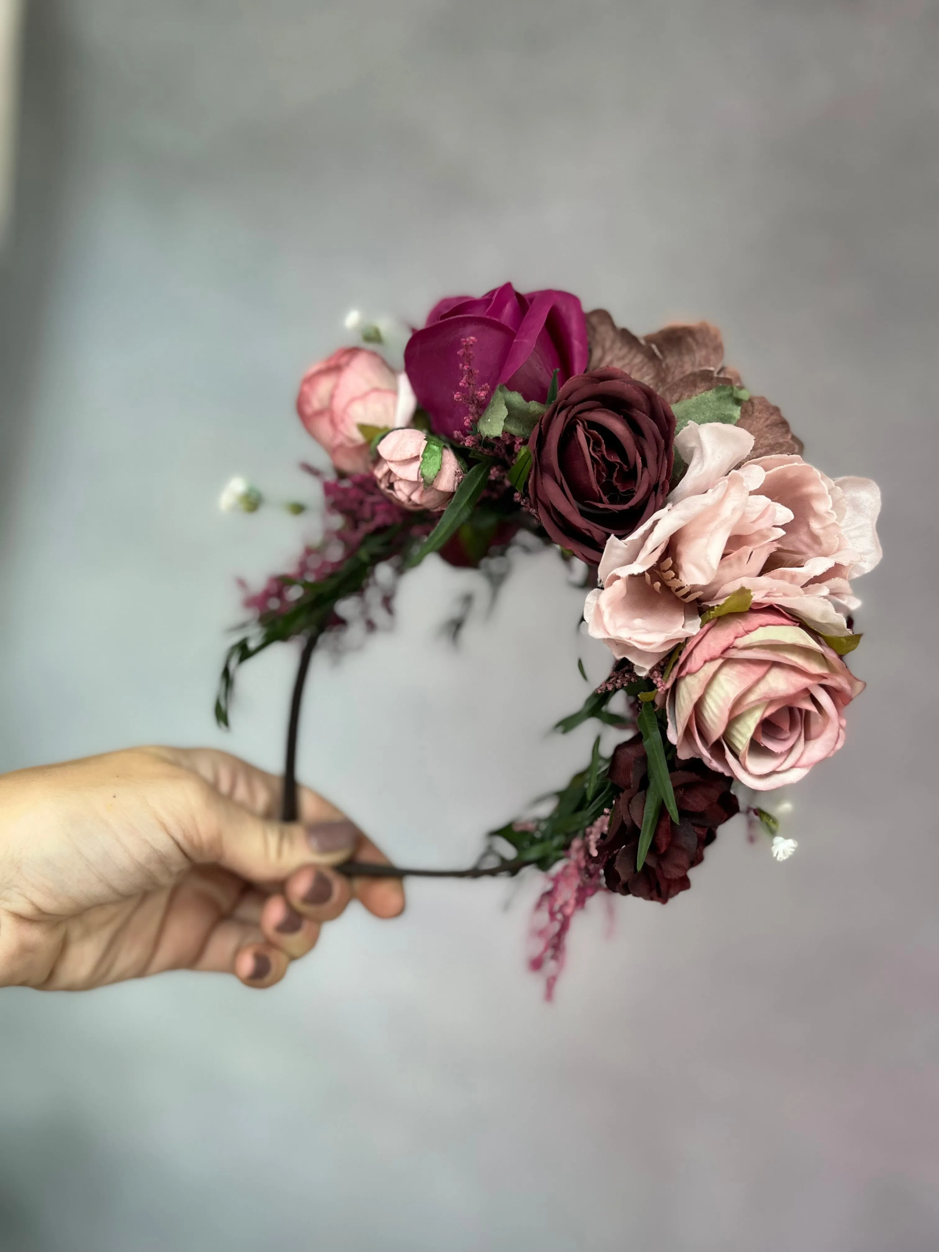 Dusty pink Frida Kahlo headband