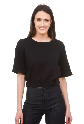 Elastic Softie Top, Black