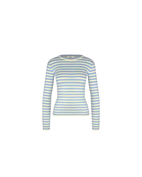 ESME LONG SLEEVE BLUE BUTTER STRIPE