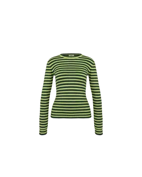 ESME LONG SLEEVE FOREST LIME STRIPE