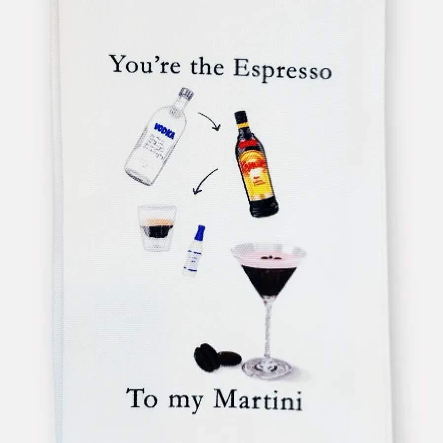 Espresso Martini Recipe Kitchen Towel