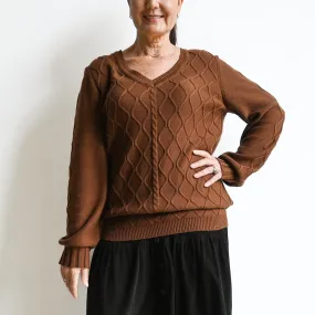 Fine Cable Knit Sweater by Orientique Australia - 1261