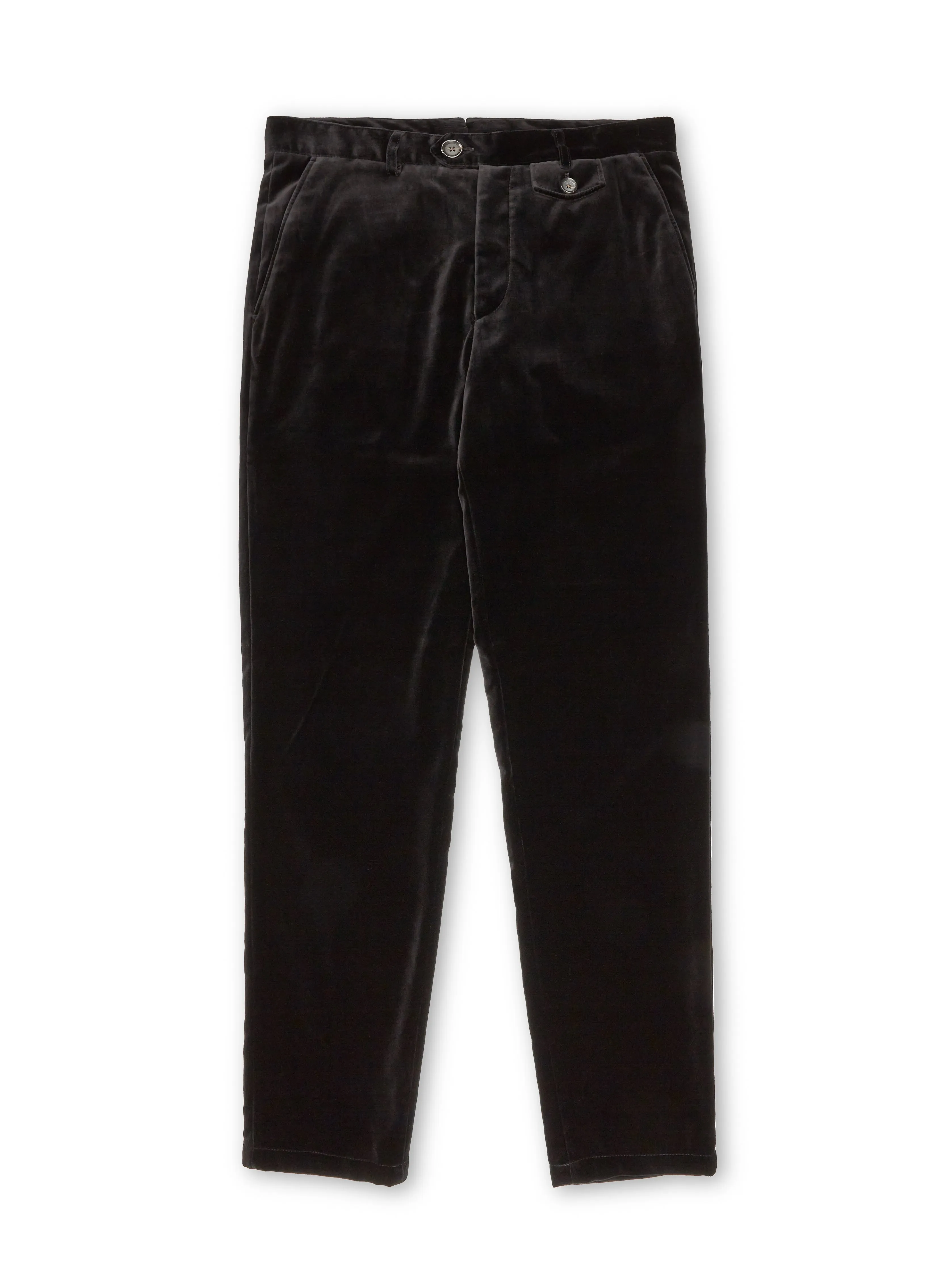 Fishtail Trousers Velvet Black