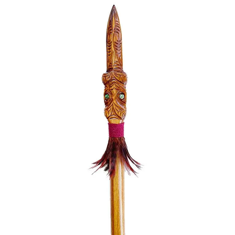 Full Size Maori Taiaha with Carved Shaft and Head