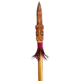 Full Size Maori Taiaha with Carved Shaft and Head