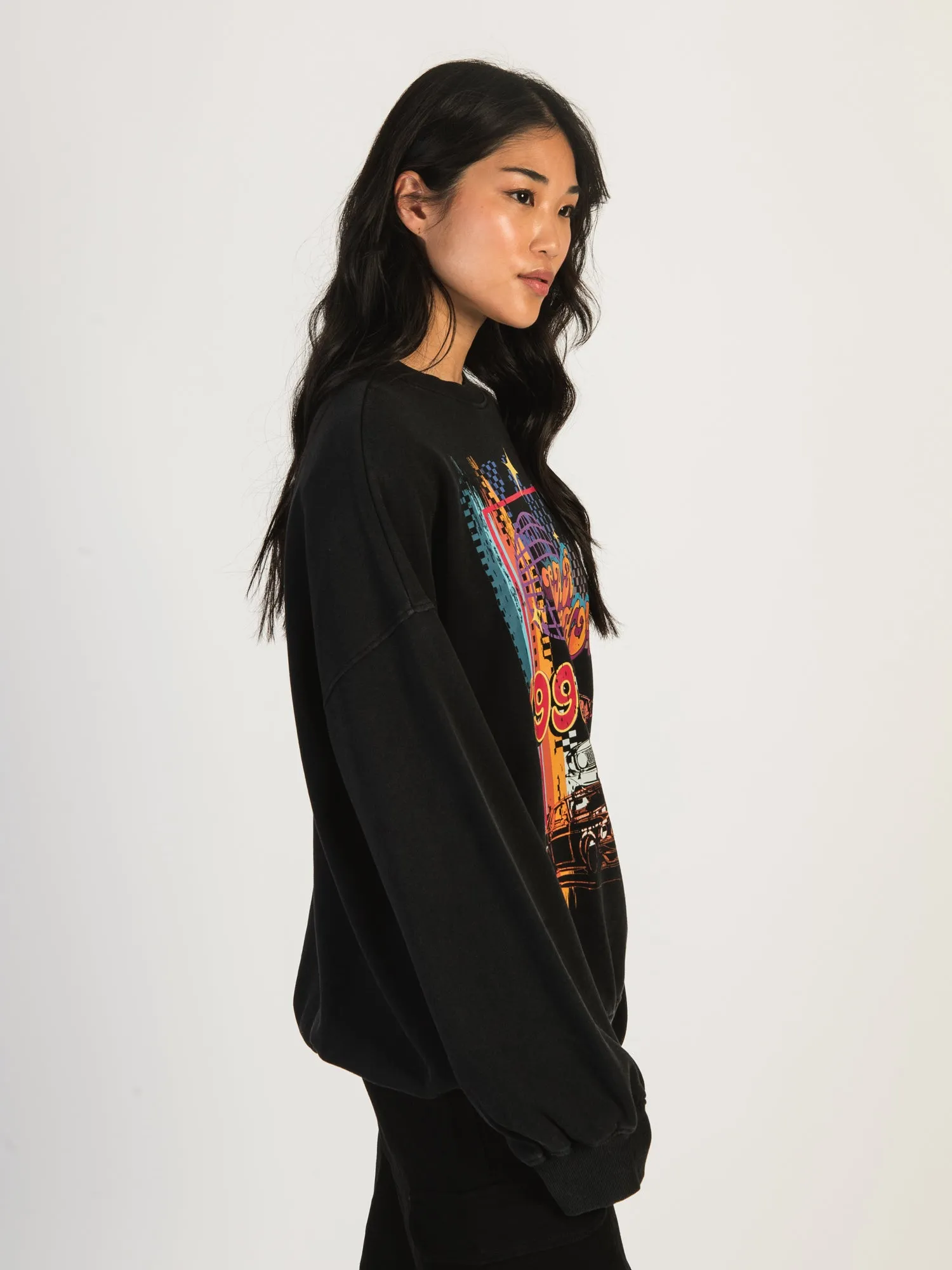 HARLOW MICHELLE CREW SWEATSHIRT - BLACK