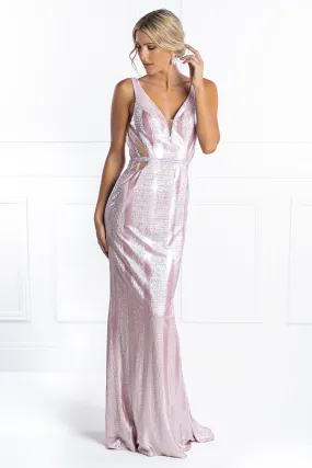 Honey Couture LONDON Pink Cut Out Formal Dress