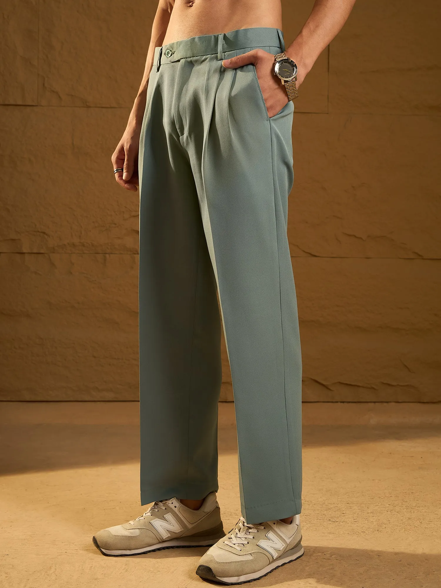 Korean Baggy Fit Double Pleated Trouser