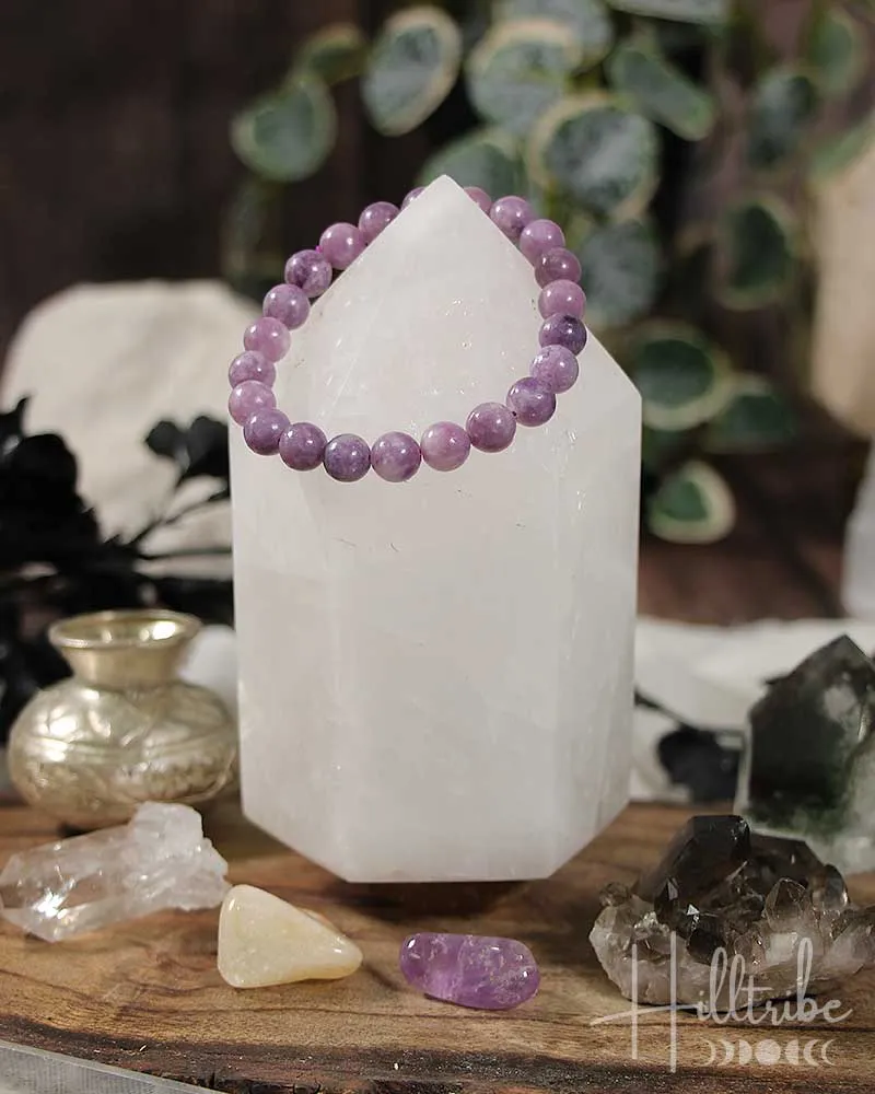 Lepidolite Gemstone Power Bracelet 8mm