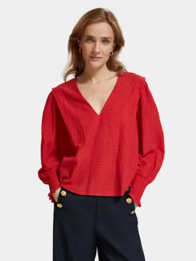 Lightweight v-neck blouse