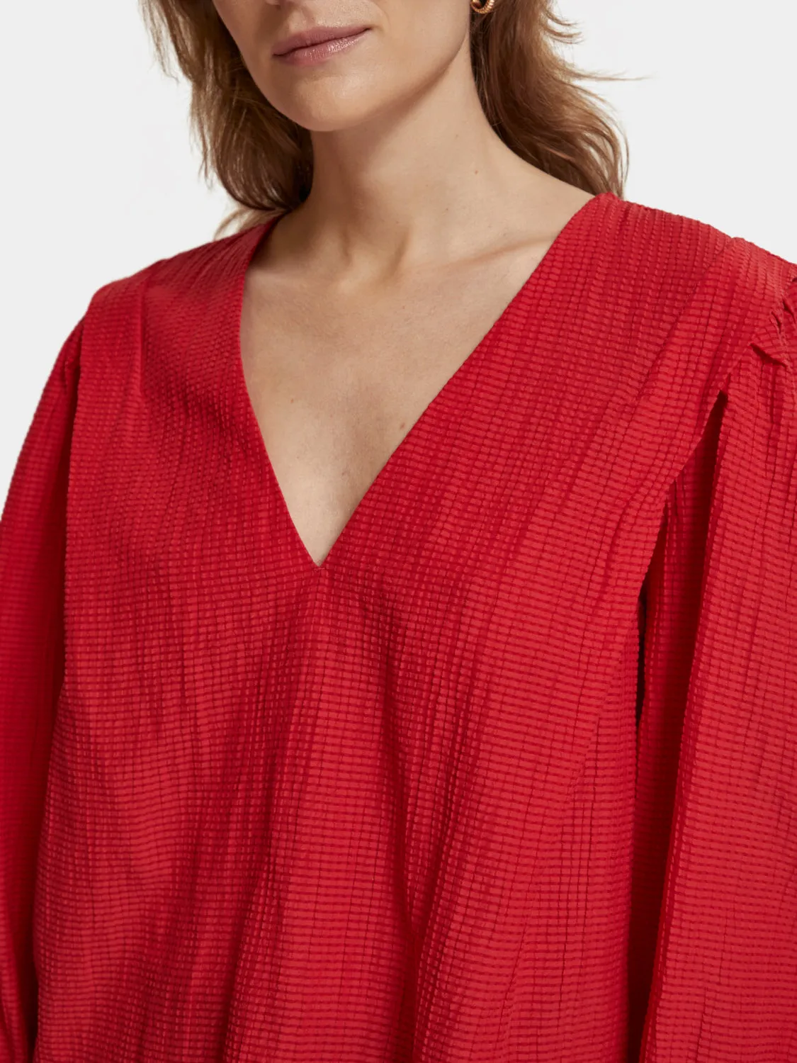 Lightweight v-neck blouse