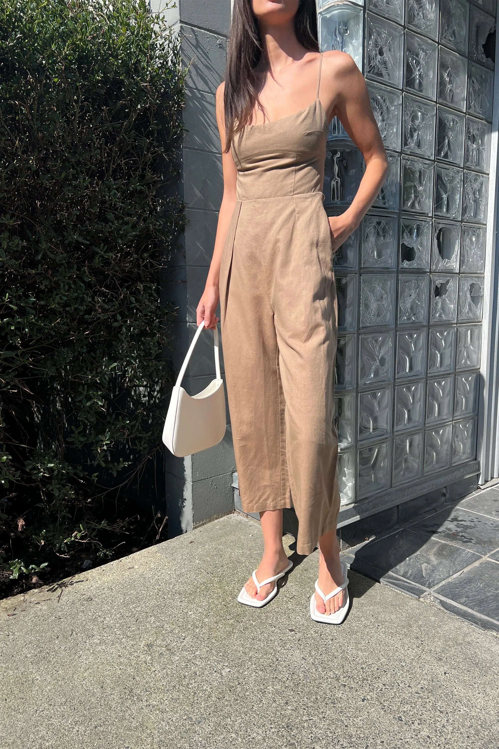 LINEN BLEND JUMPSUIT