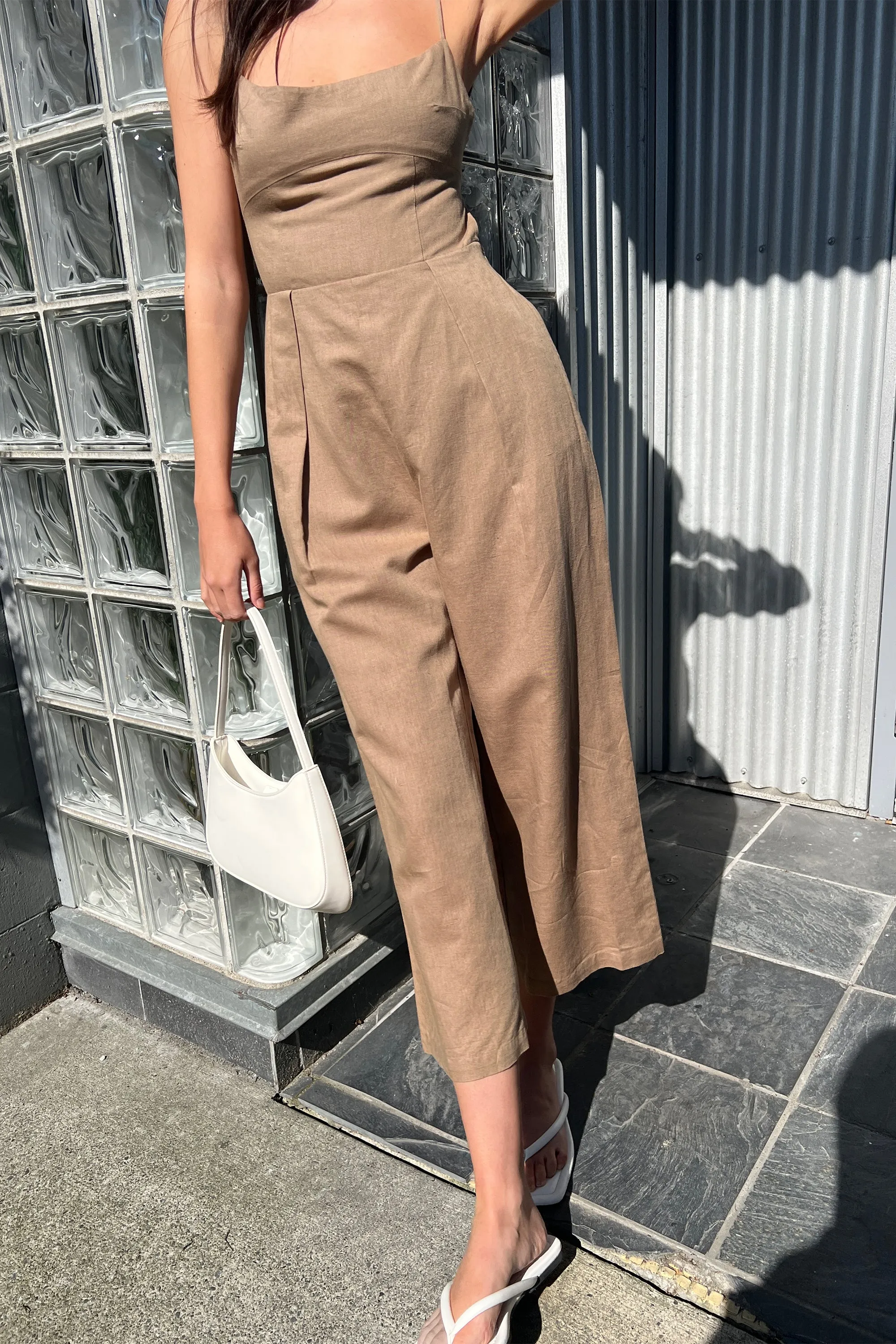 LINEN BLEND JUMPSUIT