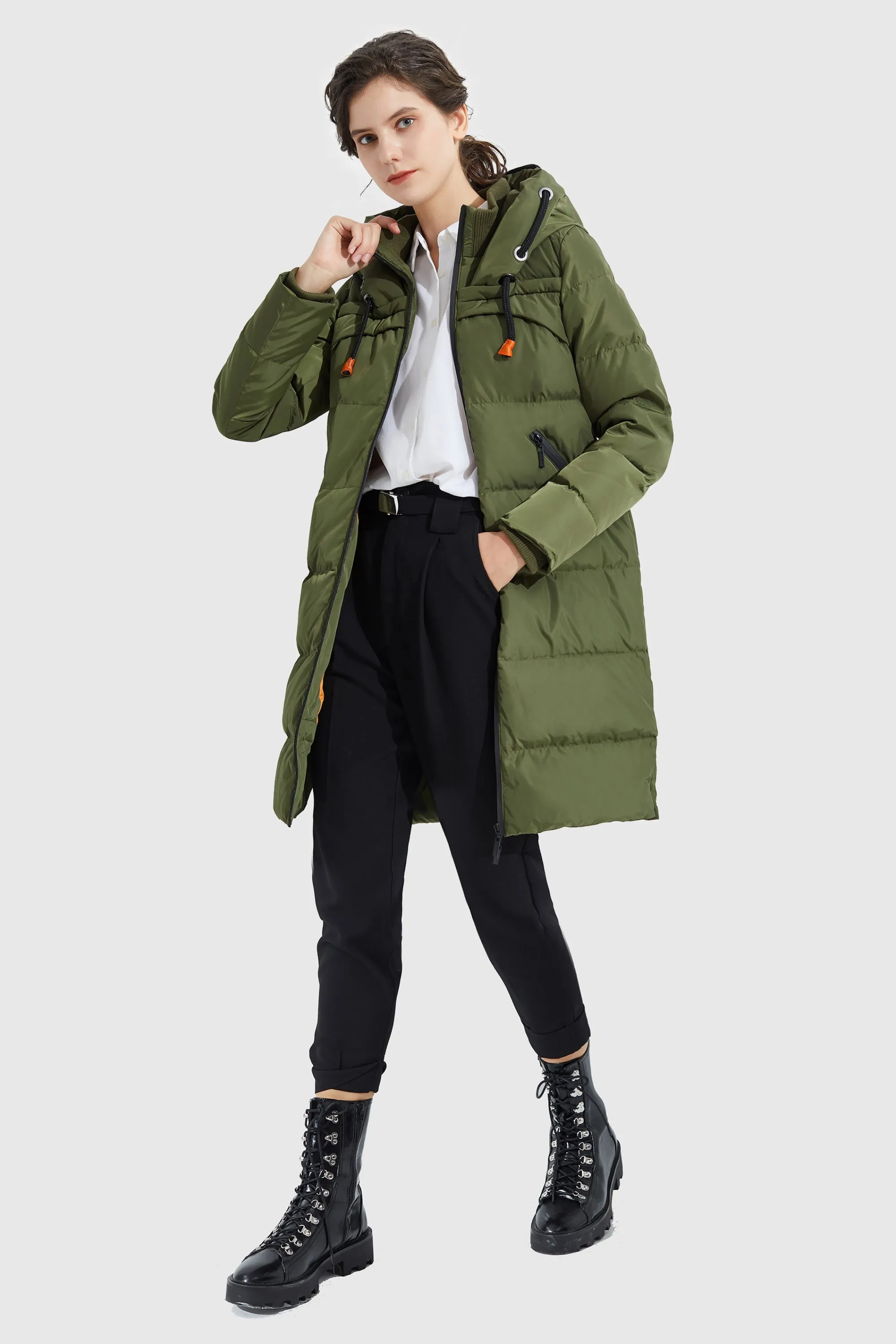 Long Thickened Hooded Down Jacket